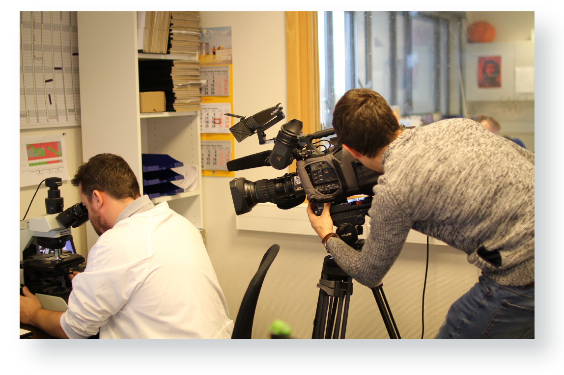 La televisión belga RTL en nuestras oficinas informando sobre el reembolso de nuestras soluciones en Bélgica