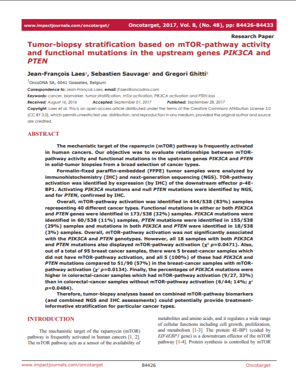 Oncotarget paper